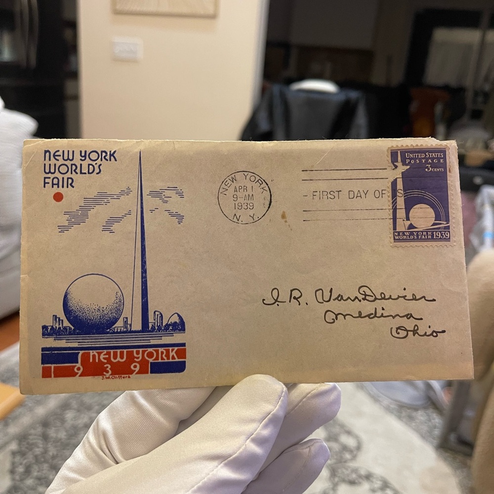 NEW YORK WORLD's FAIR, pair stamps on 1939 First Day of Issue